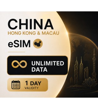 eSIM China - Unlimited Data valid for 1 Day Android Key 